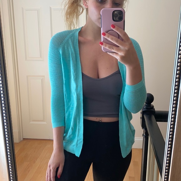 NWT Aruba Blue Cardigan Sweater